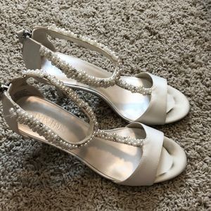 David’s bridal wedding heels. Size 8.5